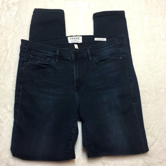 Frame‎ Le Skinny De Jeanne Jeans, Manor Avenue Size 32 Winter High Boots comfy - Picture 2 of 11